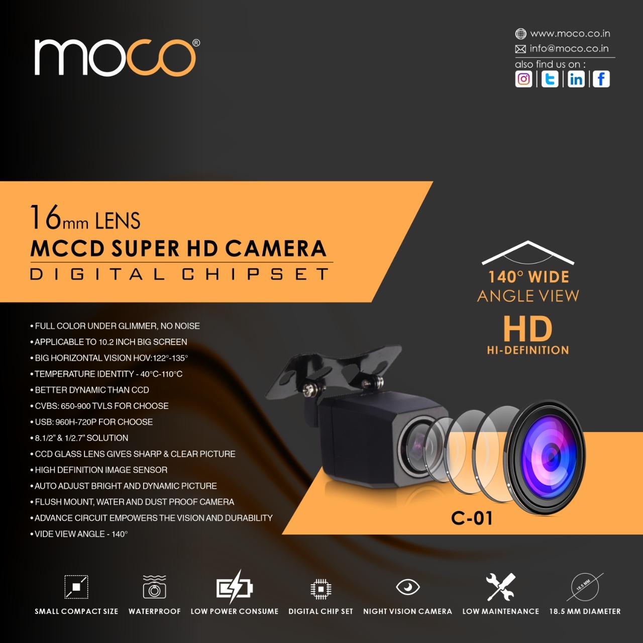 Moco C-01 MCCD Super HD Camera