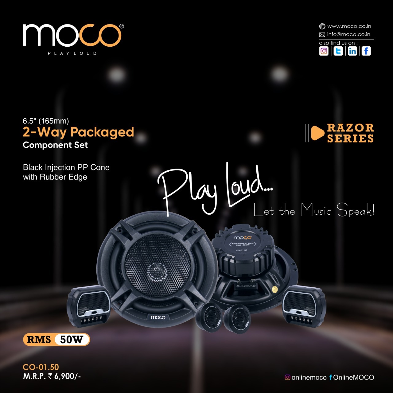 Moco CO-01.50 2 Way Component Speaker