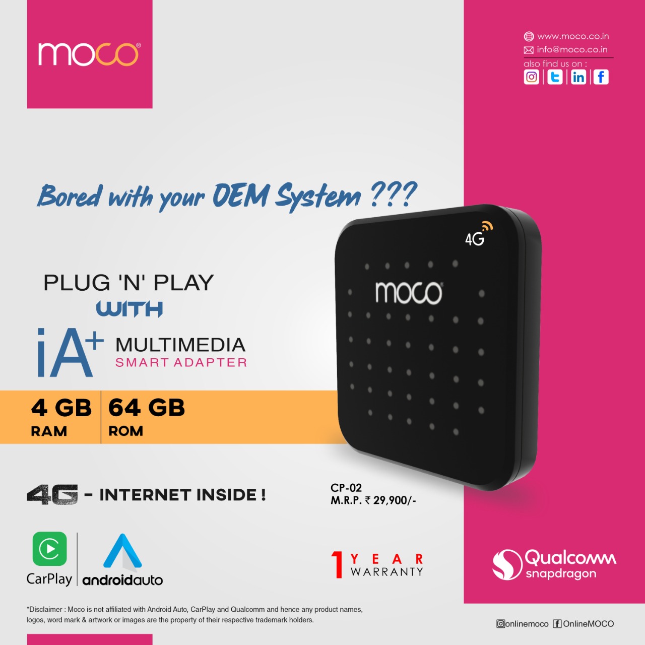 Moco CP-02 iA+ Multimedia Adaptor