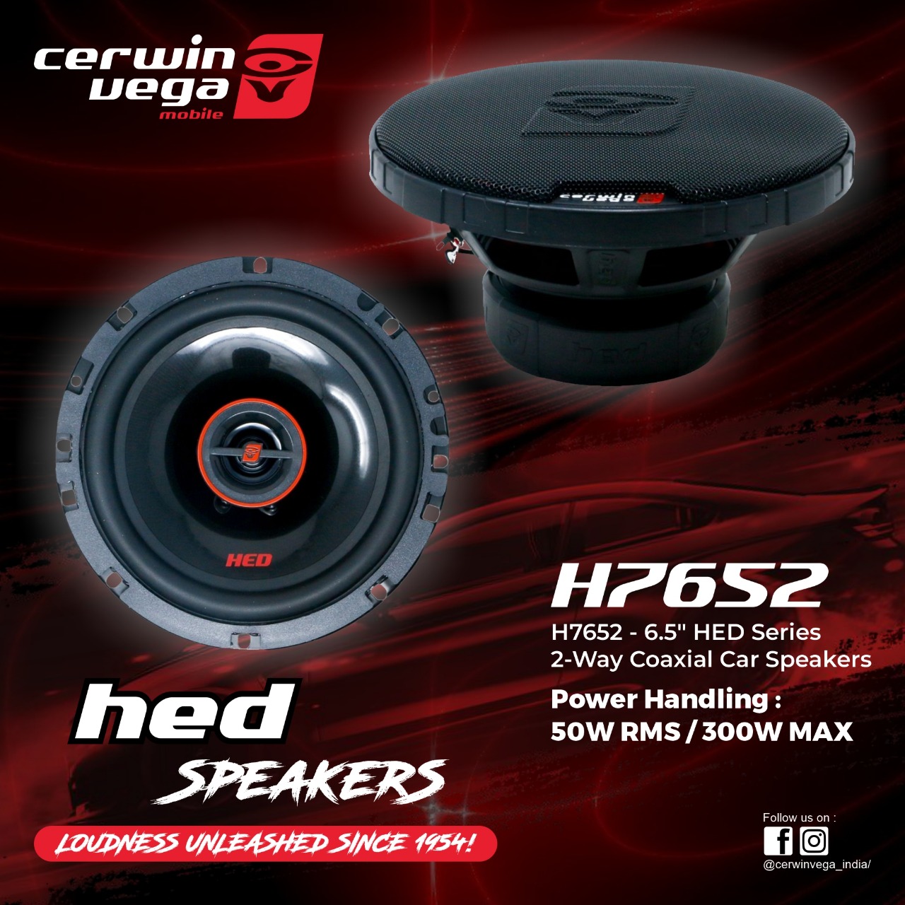 Cerwin Vega H7652 6.5" Coaxial Speaker