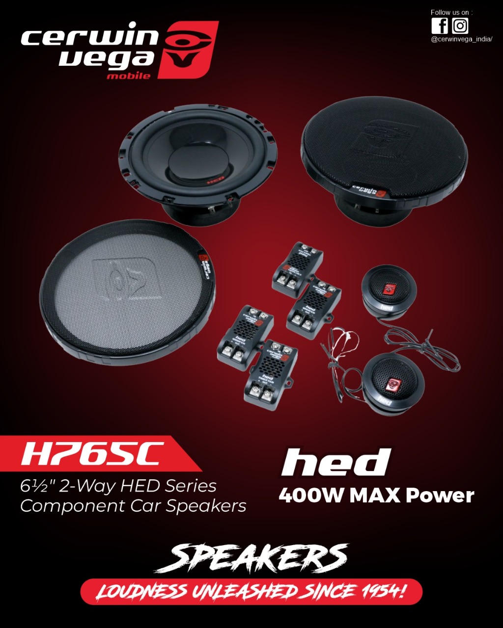 Cerwin Vega H765C 6.5" Component System