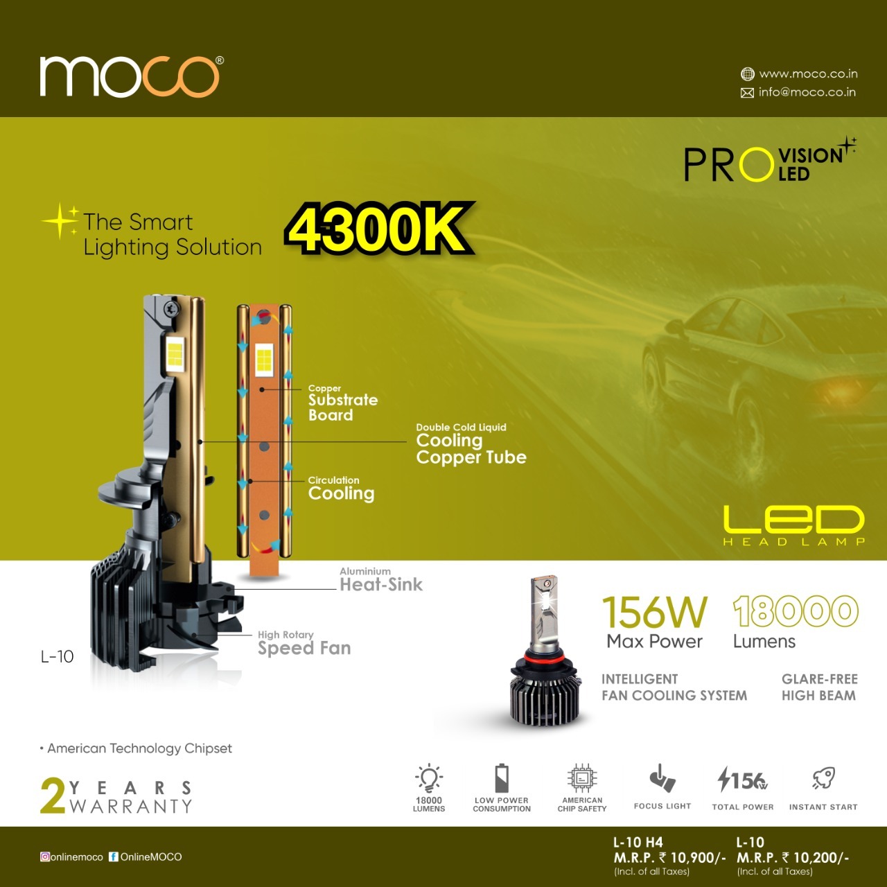 Moco L-10 Series LED Lights - 4300K