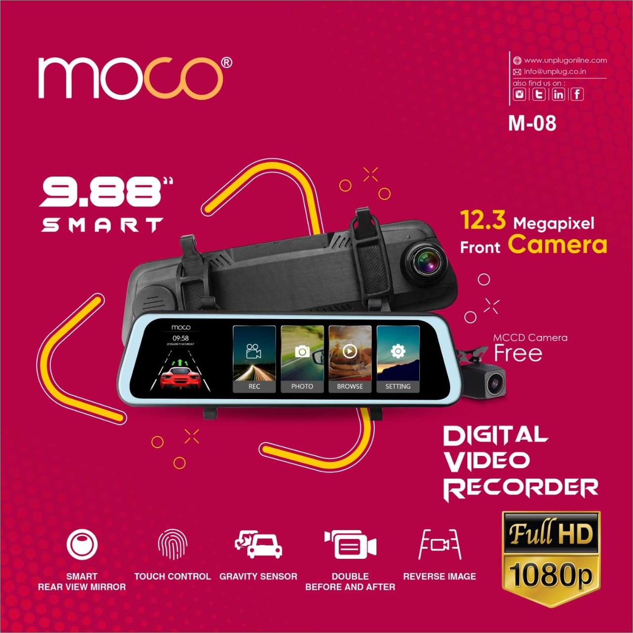 Moco M-08 9.88" Digital Video Recorder (DVR)