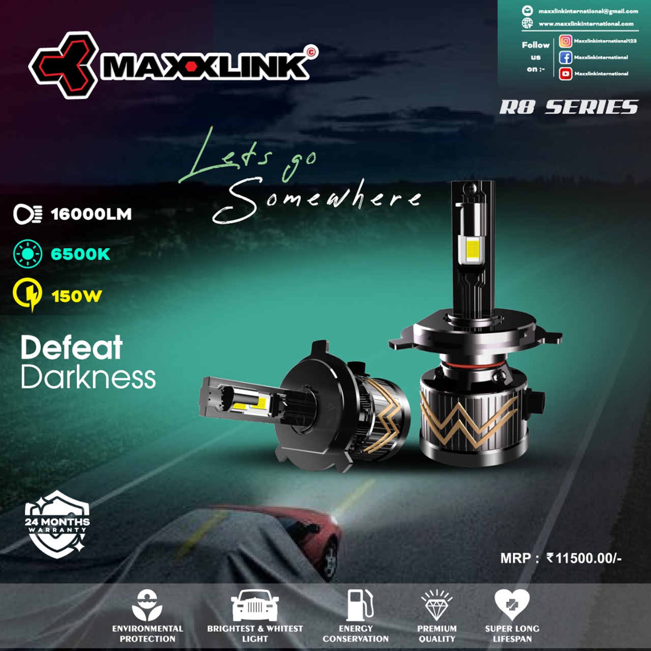 Maxxlink R8 Series LED Lights - 150W