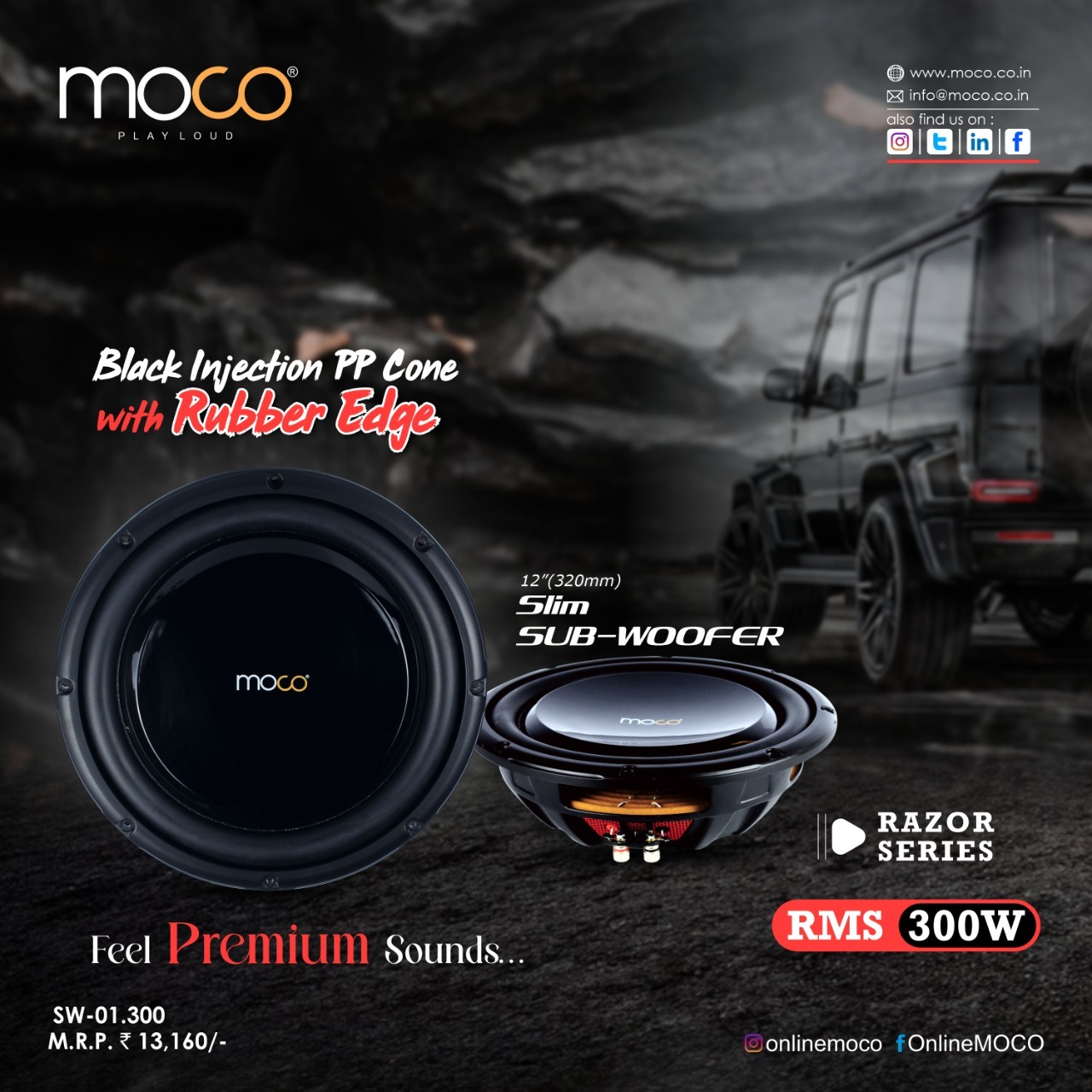 Moco SW-01.300 12" Slim Sub Woofer