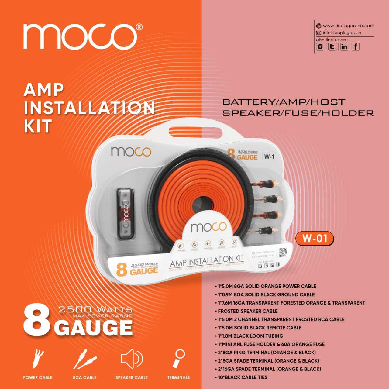 Moco W-01 Amplifier Wiring Kit
