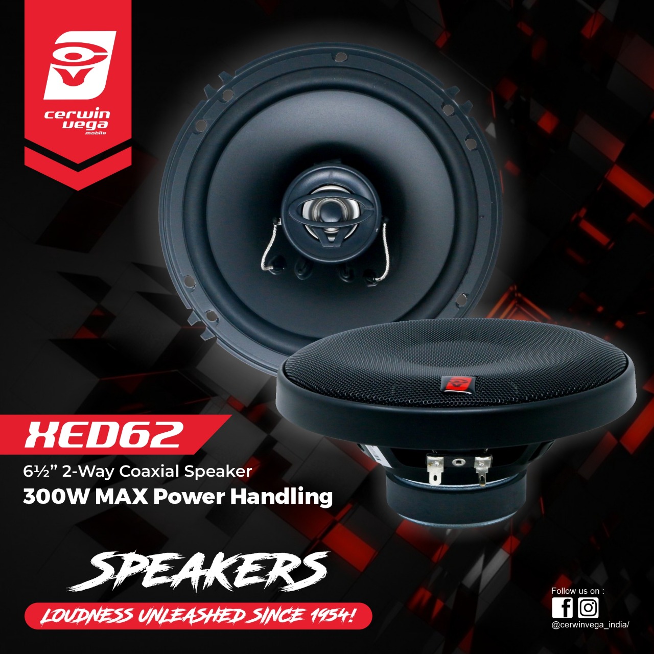 Cerwin Vega XED62 6.5" Coaxial Speaker
