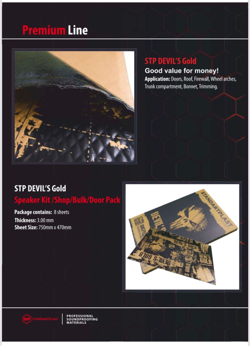 STP Devil's Gold Sound Proofing Materials